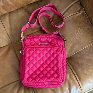 MZ Wallace Quilted Crossbody Bag in Hot Pink
